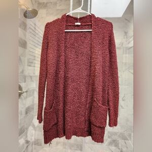 Maroon Knitted Caridgan
